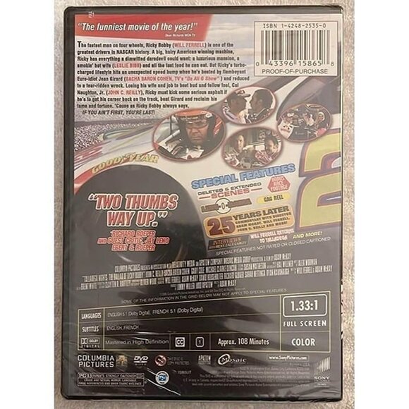 Talladega Nights: The Ballad of Ricky Bobby - DVD - Will Ferrell - New - Picture 2 of 3